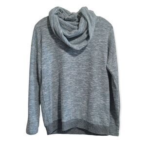 Cozy Gray/blue Cowl Neck Sweater